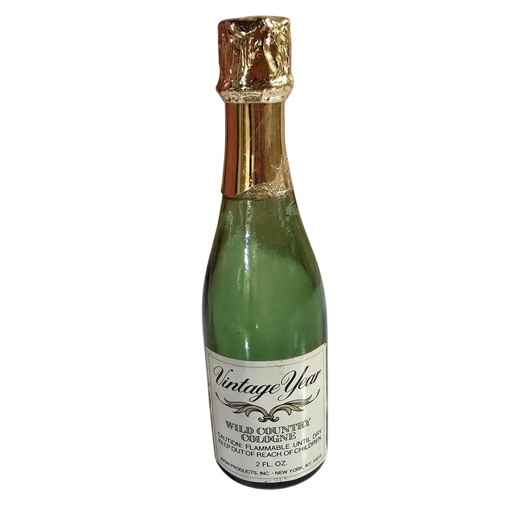 Avon Vintage Year Wild Country‎ Cologne Champagne Bottle Decanter 2 oz EMPTY